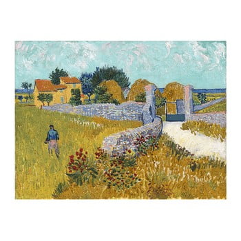 Reproducere pe pânză după vincent van gogh - farmhouse in provence, 40 x 30 cm