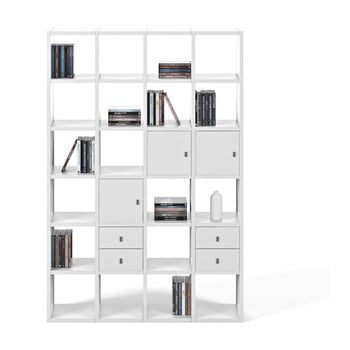 Bibliotecă temahome pombal, lățime 151 cm, alb