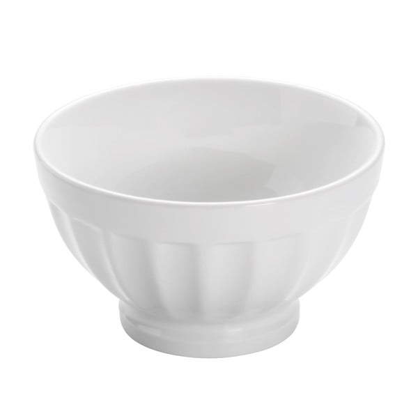 Bílá porcelánová miska Maxwell & Williams Basic Ribbed, ø 10,5 cm