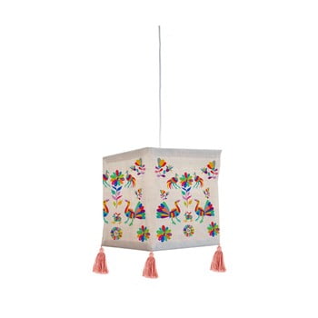 Lustră cu abajur textil madre selva ave otomi