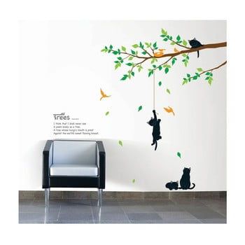 Set autocolante ambiance tree and cat