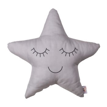 Pernă din amestec de bumbac pentru copii apolena pillow toy star, 35 x 35 cm, gri