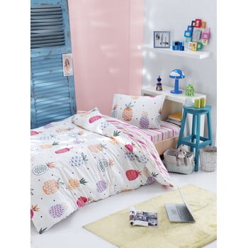 Lenjerie de pat din bumbac ranforce pentru pat de 1 persoană mijolnir iva mix, 140 x 200 cm