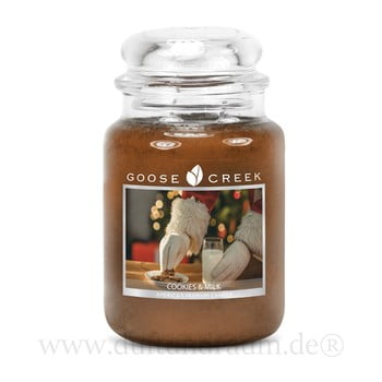 Lumânare parfumată în recipient de sticlă Goose Creek, aromă de brioșe cu lapte, 150 ore de ardere