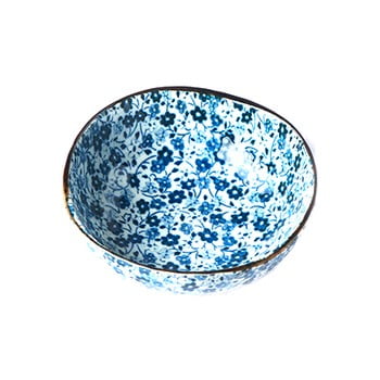 Bol din ceramică mij daisy, ø 11 cm, alb - albastru