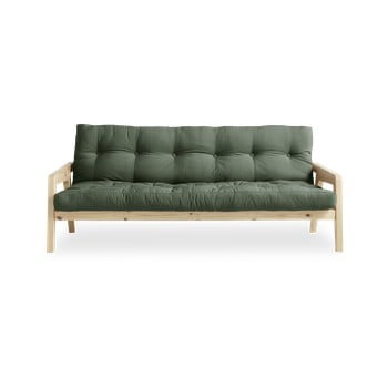 Canapea extensibilă karup design grab natural/olive green, verde olive