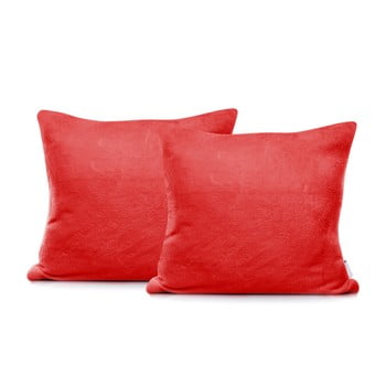 Set 2 fețe de pernă din bumbac decoking mic, 45 x 45 cm, roșu