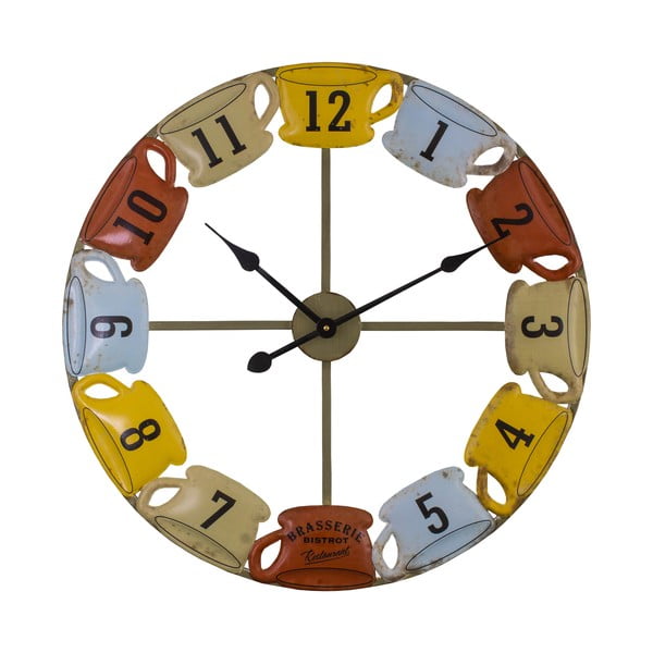 Nástěnné hodiny Antic Line Tasses, ø 60,5 cm