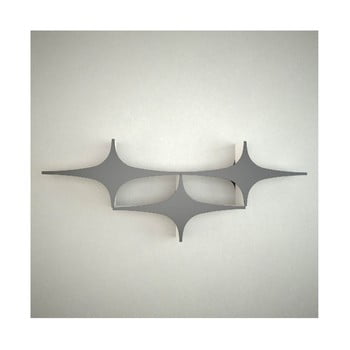 Raft de perete manuel triple star, lățime 90 cm, negru gri