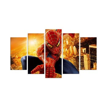 Tablou din 5 piese spider man