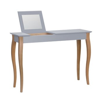 Masă de toaletă cu oglindă ragaba dressing table, lungime 105 cm, gri închis