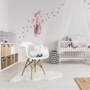 Autocolant pentru perete dekornik golden balerina, 35 x 73 cm