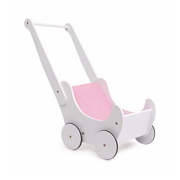 Cărucior din lemn pentru păpuși legler doll‘s, alb