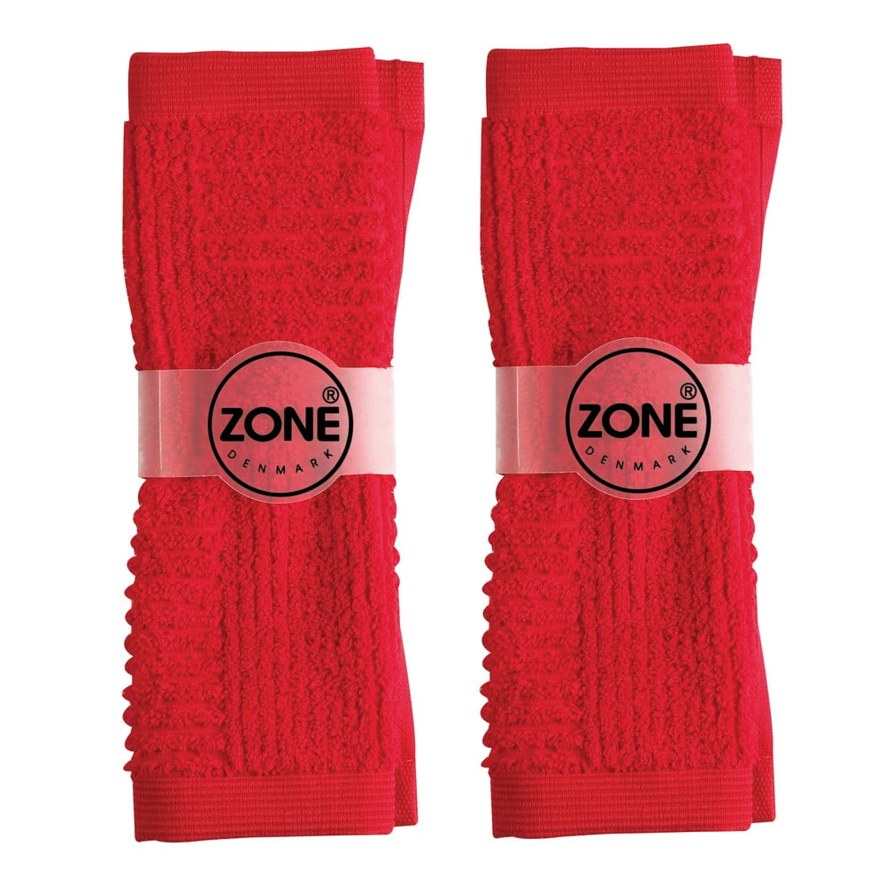 Pár malých ručníků, 2ks, 30x30 cm, červené