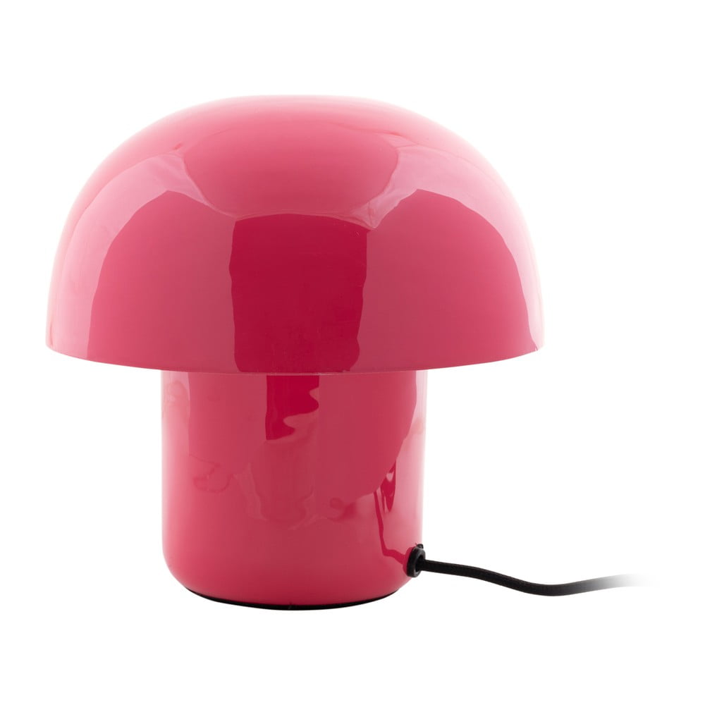 Růžová stolní lampa s kovovým stínidlem (výška 20 cm) Fat Mushroom – Leitmotiv