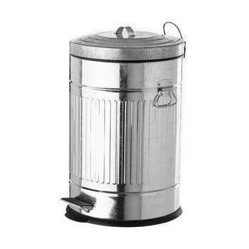 Coș de gunoi metalic cu pedală unimasa, 20 l