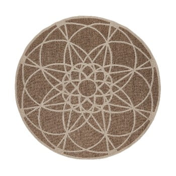Covor adecvat pentru exterior floorita tondo mink, ⌀ 194 cm, maro