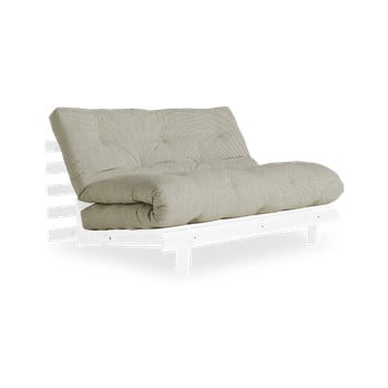 Canapea extensibilă karup design roots white, bej - gri