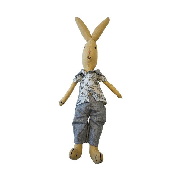 Látková dekorace ve tvaru zajíce Ego Dekor Lucas, 13 x 35 cm