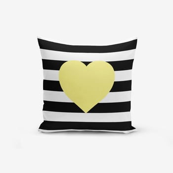 Față de pernă minimalist cushion covers striped yellow, 45 x 45 cm