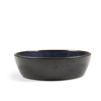 Bol din ceramică și glazură interioară albastru închis bitz mensa, diametru 18 cm, gri