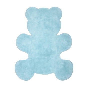 Covor pentru copii nattiot little teddy, 80 x 100 cm, albastru