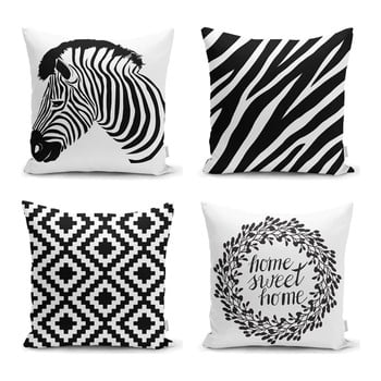 Set 4 fețe de pernă minimalist cushion covers careto, 45 x 45 cm