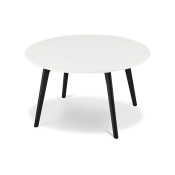 Măsuță de cafea din lemn furnhouse life, Ø 80 cm, alb-negru