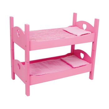 Pat supraetajat din lemn pentru păpuși legler dolls