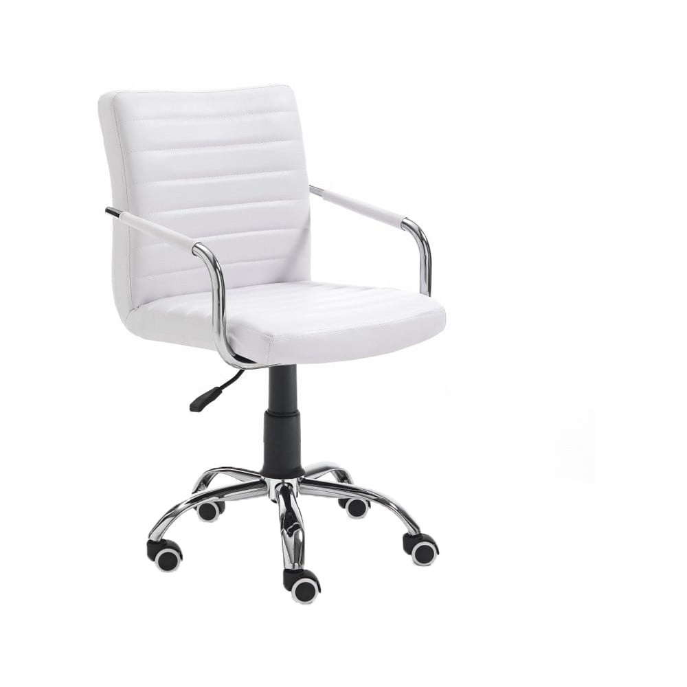 Bílá kancelářská židle na kolečkách Tomasucci Milko