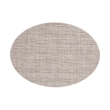 Suport pentru farfurie tiseco home studio oval, 46 x 33 cm, maro gri