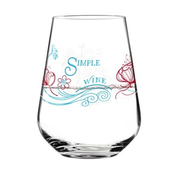 Pahar din sticlă cristalină ritzenhoff nathalia yablunovska red, 540 ml