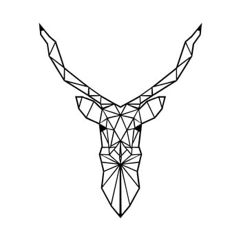 Decorațiune din metal pentru perete deer, 60 x 50 cm