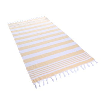 Prosop baie din bumbac DecoKing Yellow Santorin, 90 x 170 cm