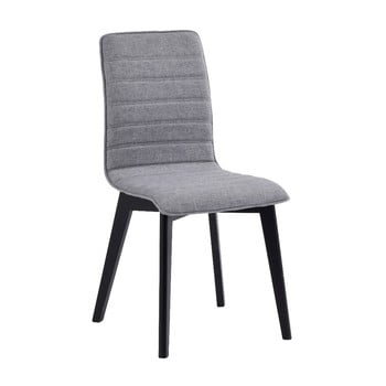 Scaun cu picioare negre rowicograce, gri