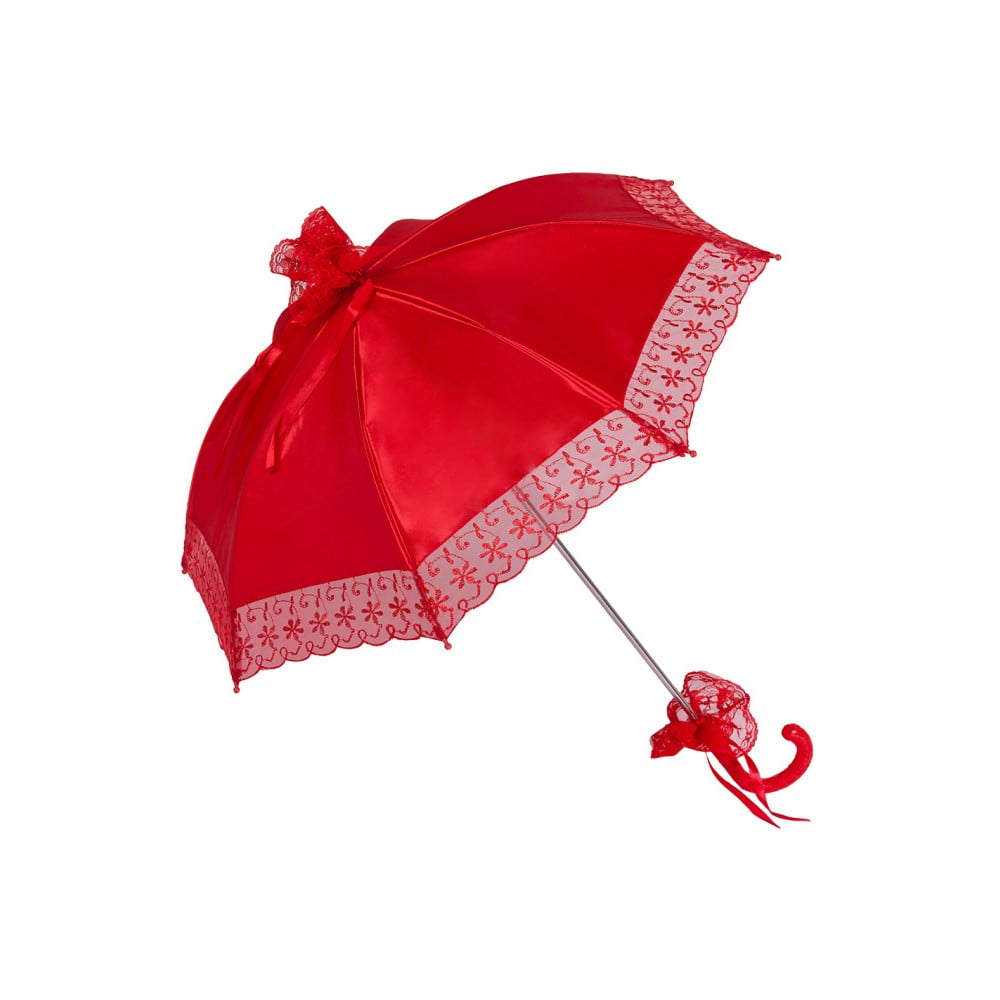 Červený holový deštník Von Lilienfeld Bridal Nathalie