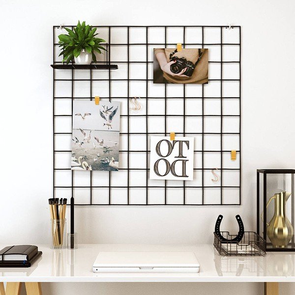 Černá kovová nástěnka Reminder, 60 x 60 cm