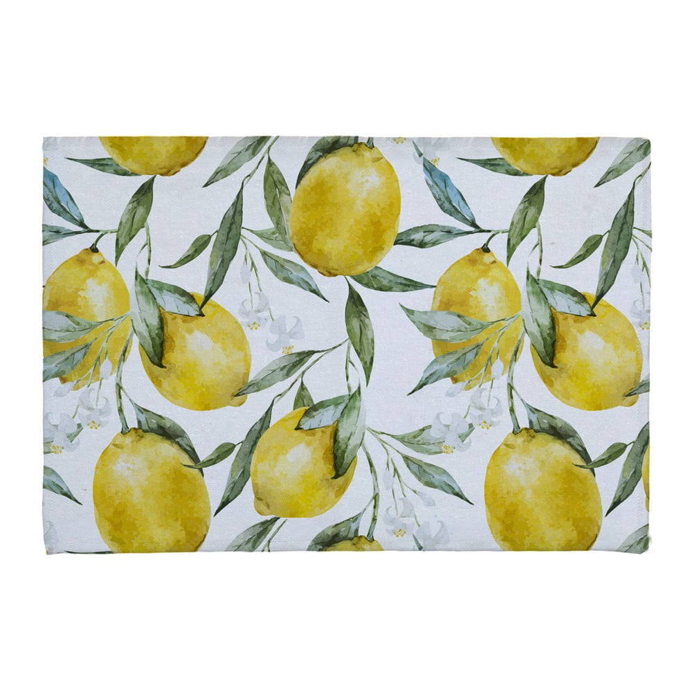 Koupelnová předložka Linen Couture Lemons, 60 x 40 cm