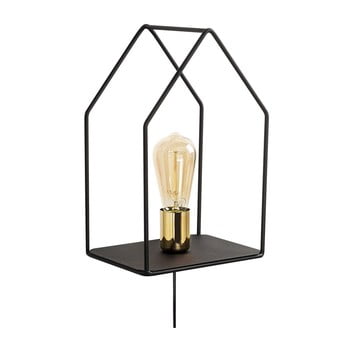 Aplică metalică opviq lights eiri, negru