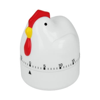 Cronometru de bucătărie metaltex hen, alb