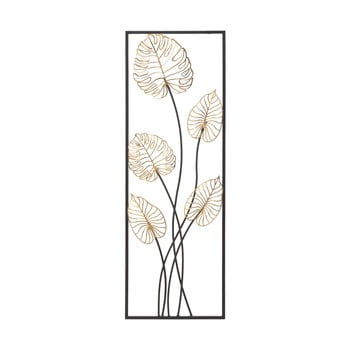 Decorațiune suspendată metalică mauro ferretti luxy -a-, 31 x 90 cm, motive frunze
