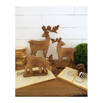 Set 3 reni decorativi din lemn Orchidea Milano Deers Malo