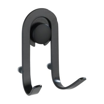 Set 2 cârlige de perete autoadezive wenko classic plus, negru