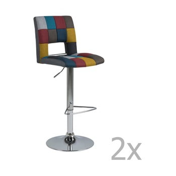 Set 2 scaune pentru bar actona wilma barstool patchwork