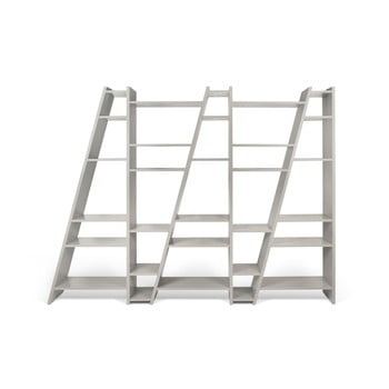 Bibliotecă triplă temahome delta, înălțime 195 cm, gri
