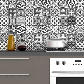 Set 60 autocolante ambiance shades of grey, 10 x 10 cm