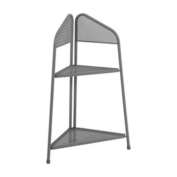 Etajeră metalică pe colț pentru balcon addu mwh, înălțime 100 cm, gri închis