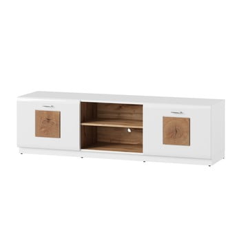 Măsuță tv cu 2 uși szynaka meble wood, alb