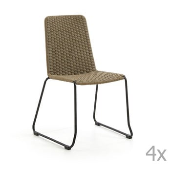 Set 4 scaune la forma meggie, bej