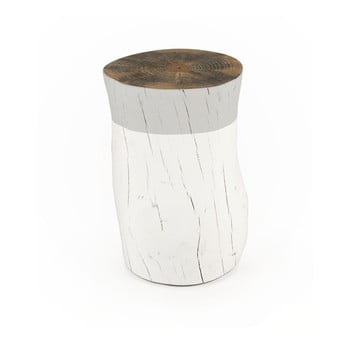Taburet din lemn de pin surdic tronco gris, ø 30 cm